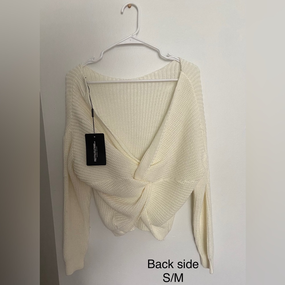 Prettylittlething sweater with low-cut back